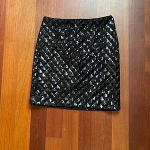 Black Sequined Pencil Skirt